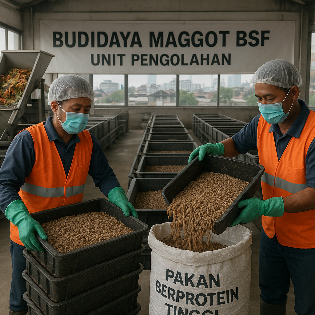 Budidaya Maggot BSF Skala Industri: Solusi Pengurai Limbah Organik Kota dan Pakan Ternak Berprotein Tinggi