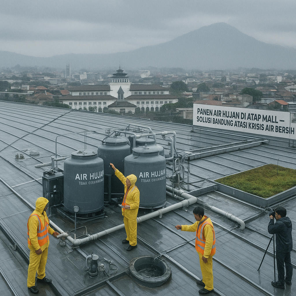 Memanen Air Hujan di Atap Mall, Solusi Bandung Atasi Krisis Air Bersih