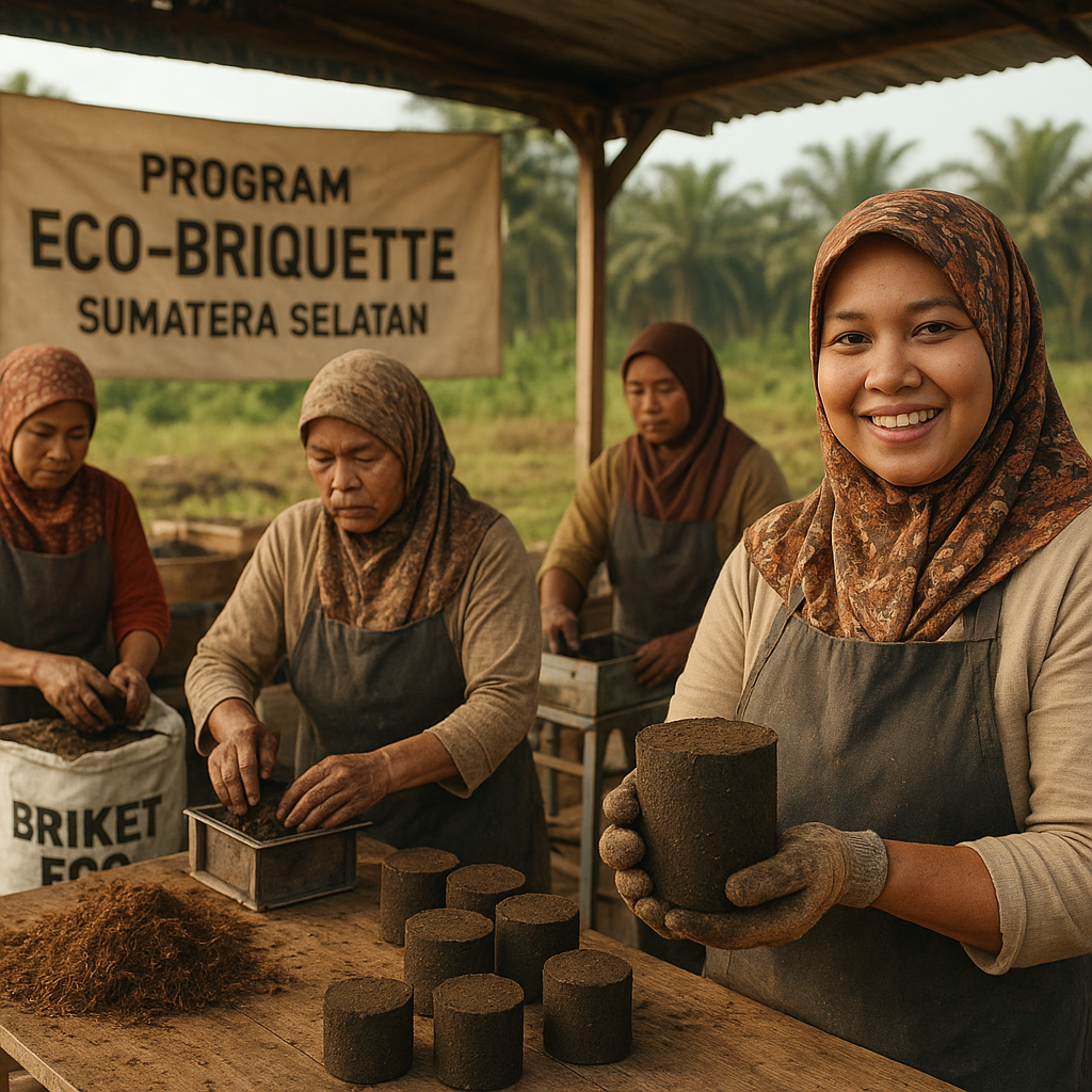 Program 'Eco-Briquette' dari Limbah Biomassa Perkebunan di Sumatera Selatan sebagai Alternatif Energi Rumah Tangga