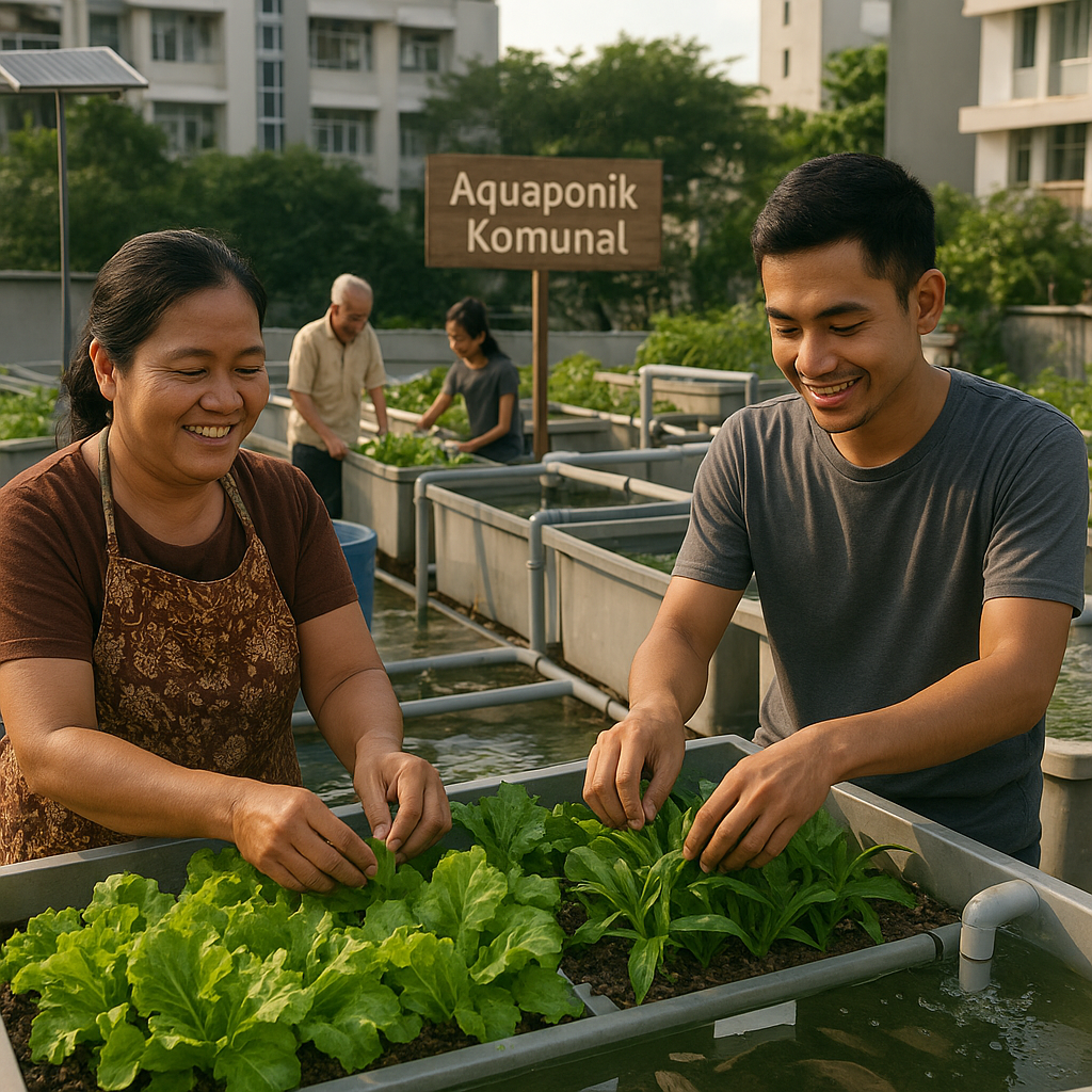 Aquaponics Skala Komunal di Perkotaan: Integrasi Ikan dan Sayuran untuk Ketahanan Pangan Masyarakat