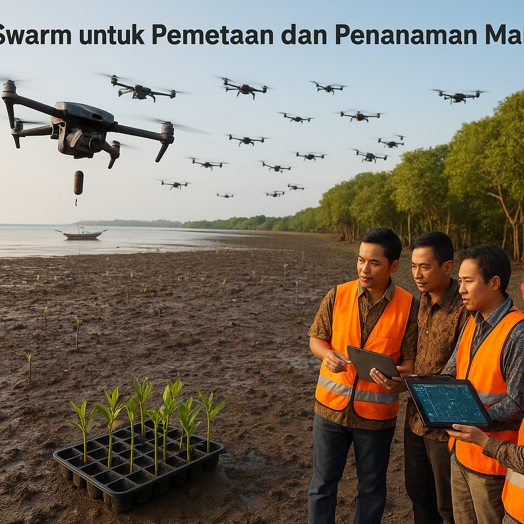 Drone Swarm untuk Pemetaan dan Penanaman Mangrove: Teknologi Efisien dalam Restorasi Ekosistem Pesisir
