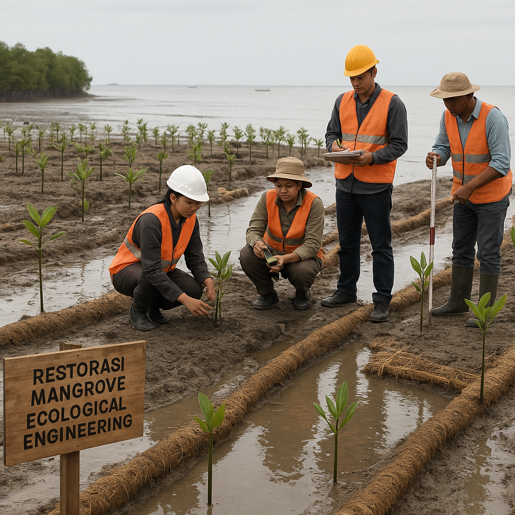 Restorasi Hutan Mangrove dengan Teknik 'Ecological Engineering' di Pantura Jawa