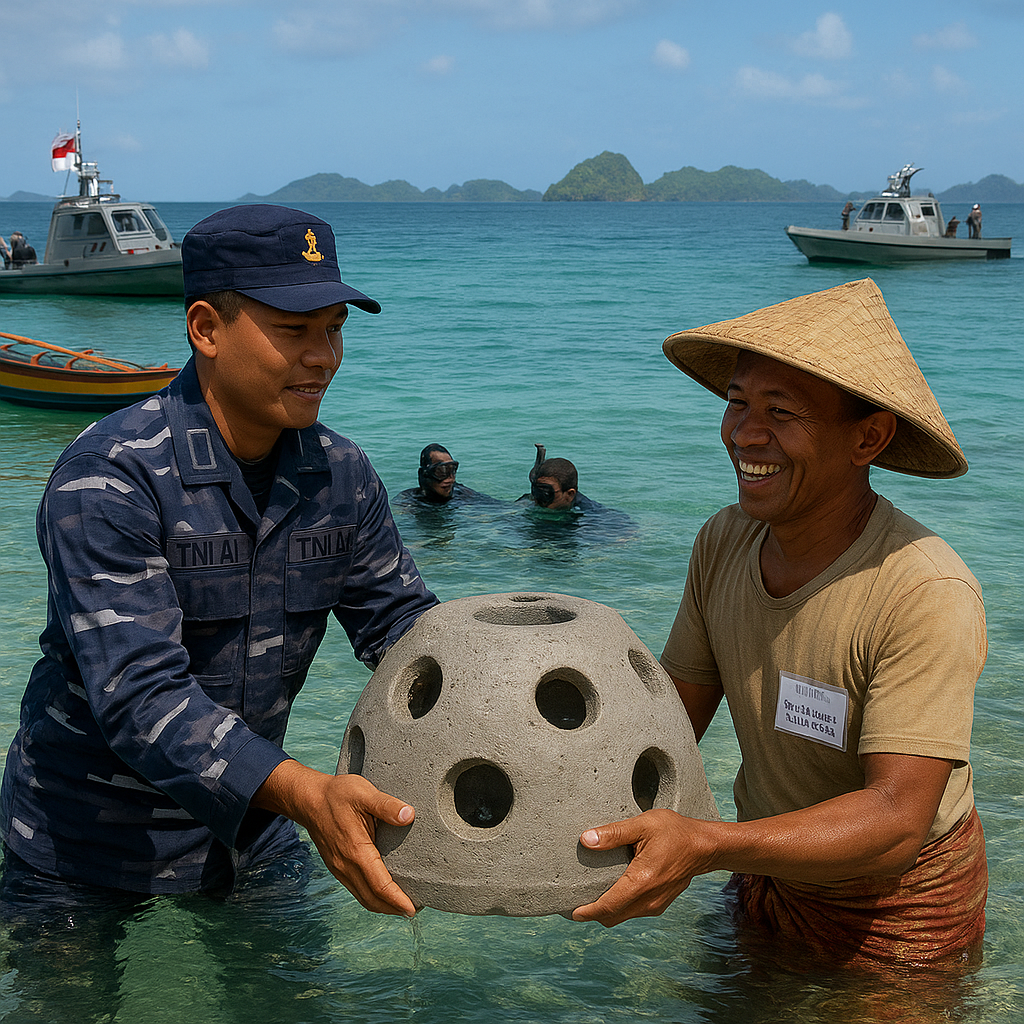 Kolaborasi TNI AL dan Nelayan dalam Program Konservasi Terumbu Karang di Kepulauan Riau