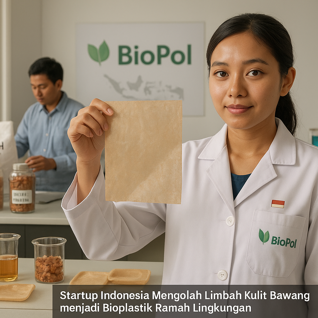 Startup Indonesia Mengolah Limbah Kulit Bawang menjadi Bioplastik Ramah Lingkungan