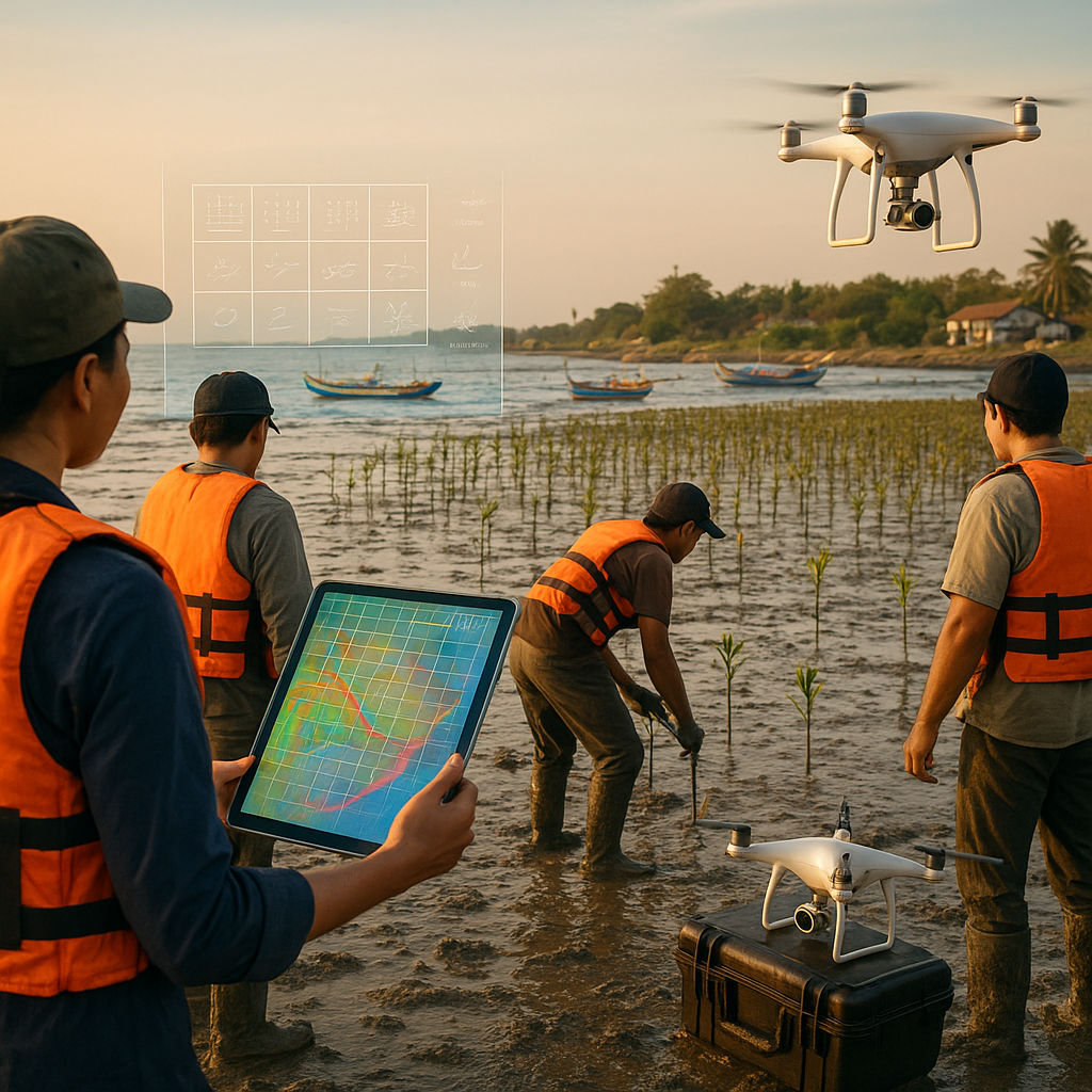 Penggunaan Drone dan AI untuk Pemetaan dan Penanaman Mangrove di Pantai Jawa