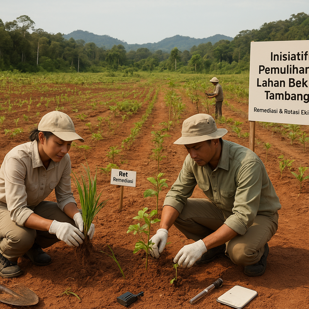 Inisiatif Pemulihan Lahan Bekas Tambang dengan Tanaman Remediasi dan Ekonomi Rotasi
