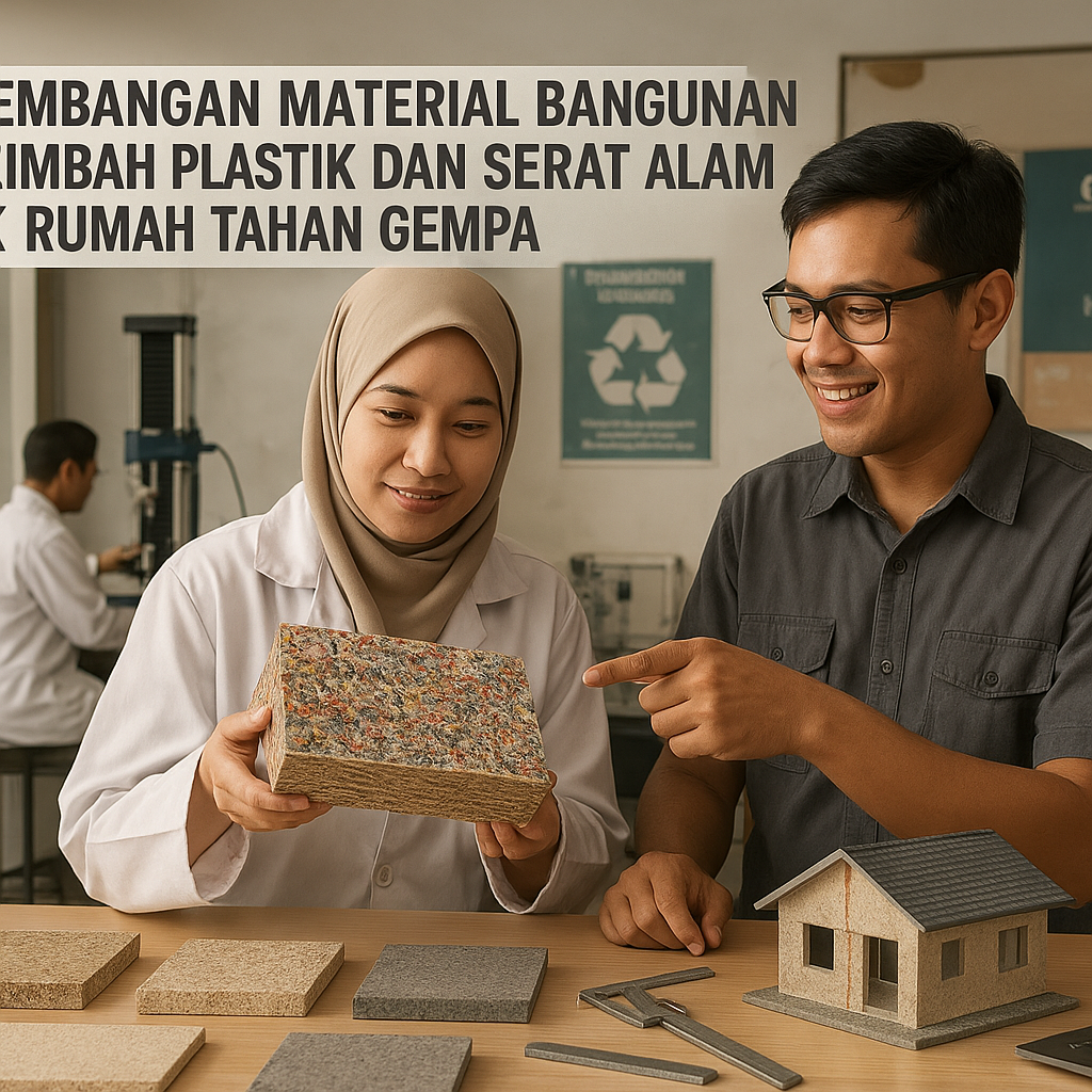 Pengembangan Material Bangunan dari Limbah Plastik dan Serat Alam untuk Rumah Tahan Gempa