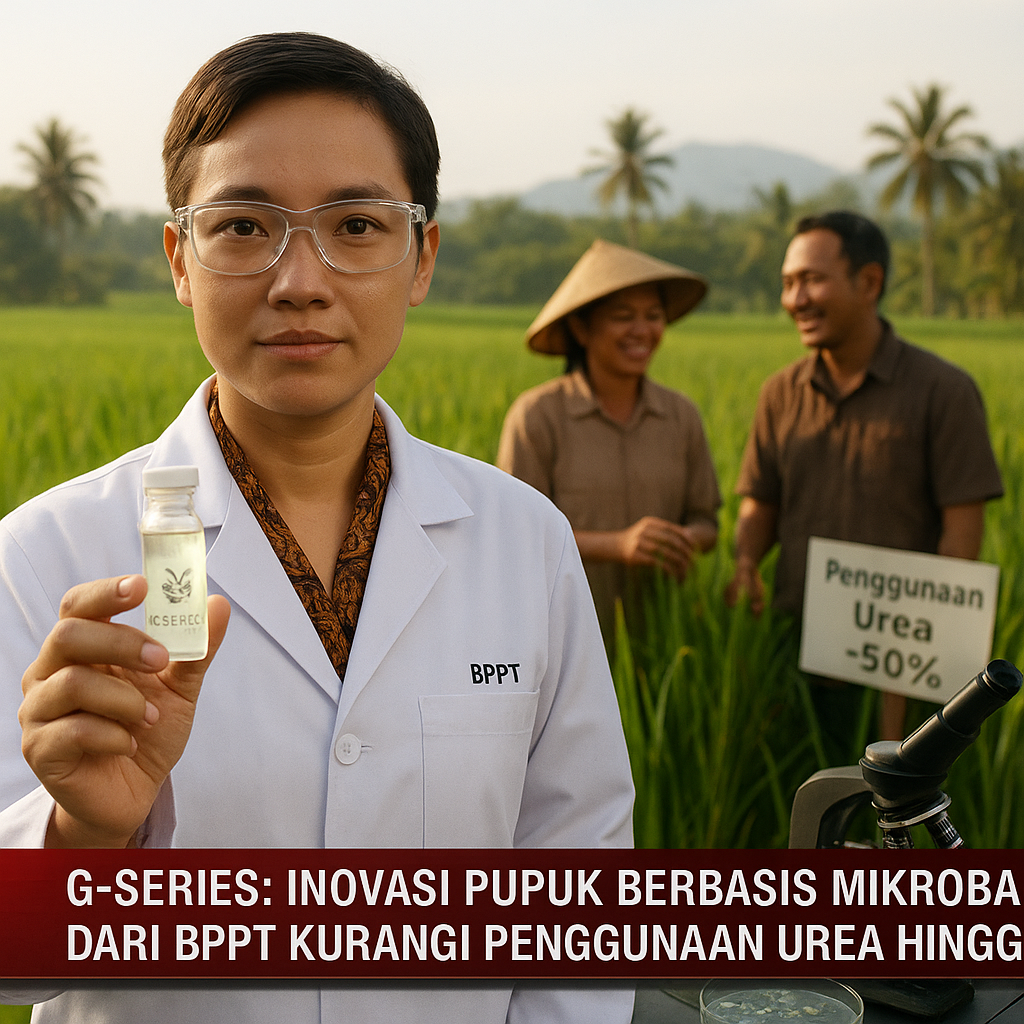 G-SERIES: Inovasi Pupuk Berbasis Mikroba dari BPPT Kurangi Penggunaan Urea Hingga 50%