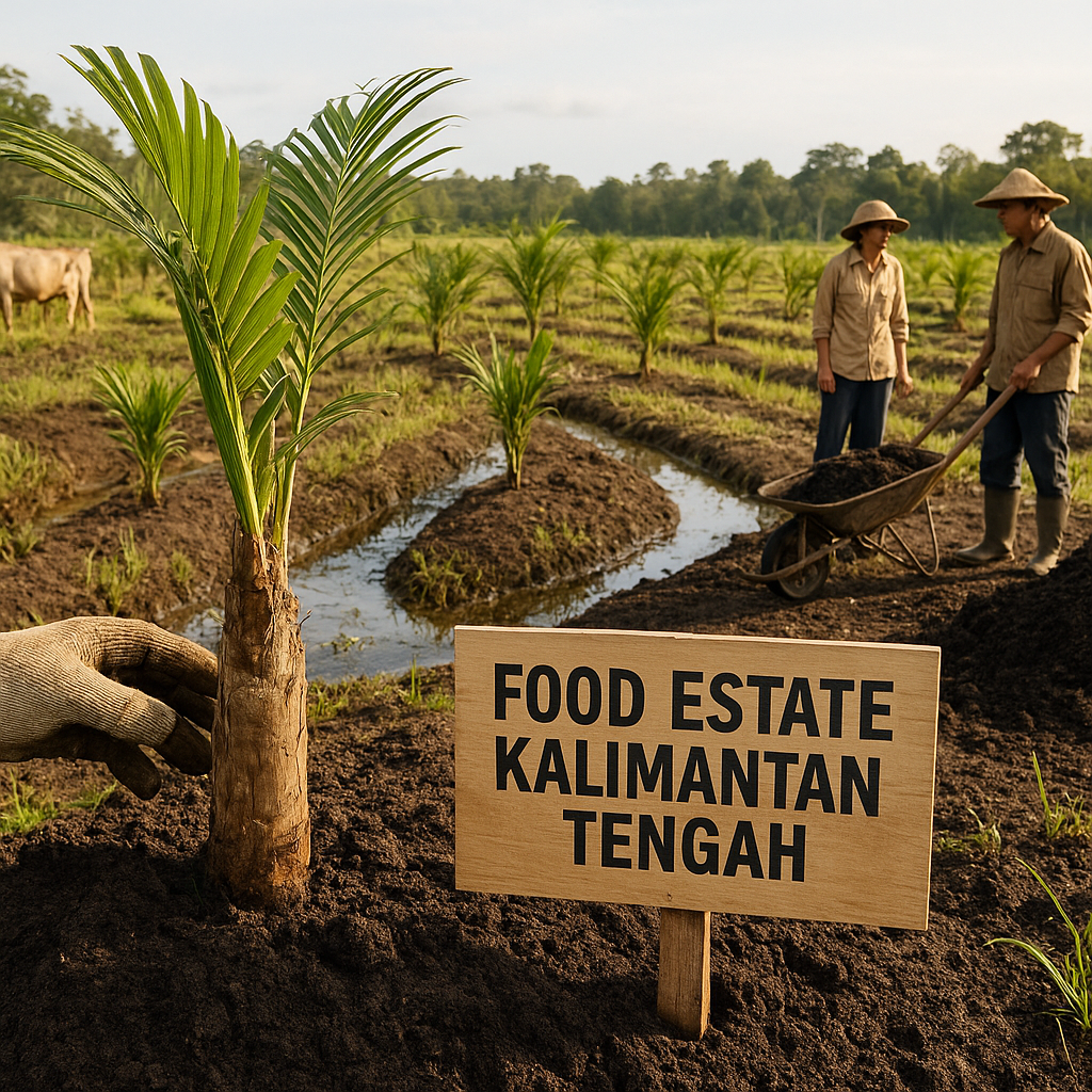 Program 'Food Estate' di Kalimantan Tengah Integrasikan Sawit, Sagu, dan Peternakan untuk Model Lahan Gambut Berkelanjutan
