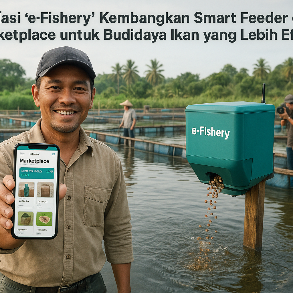Aplikasi 'e-Fishery' Kembangkan Smart Feeder dan Marketplace untuk Budidaya Ikan yang Lebih Efisien