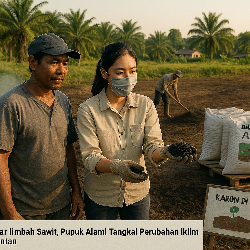 Biochar dari Limbah Sawit, Pupuk Alami Tangkal Perubahan Iklim di Kalimantan