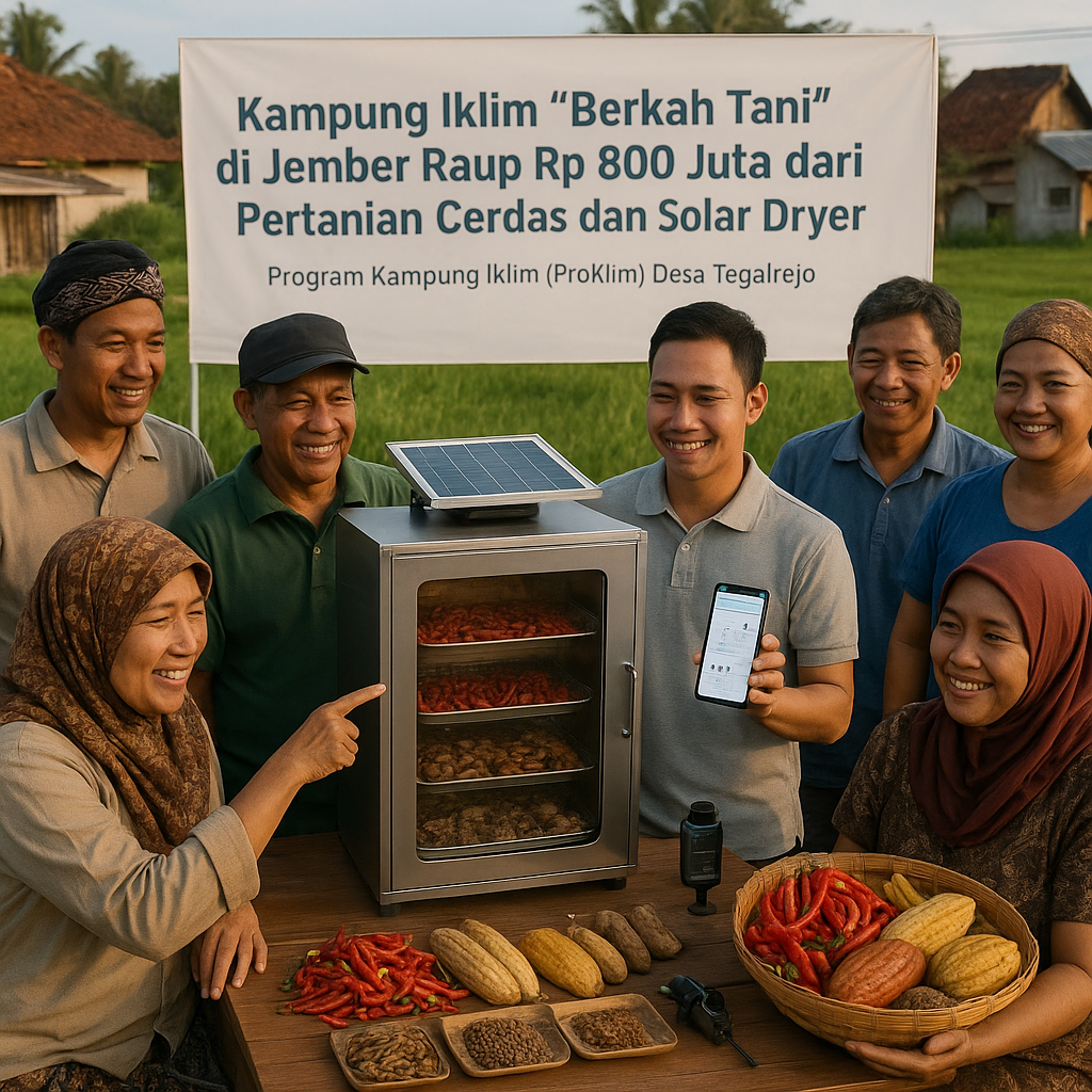 Kampung Iklim 'Berkah Tani' di Jember Raup Rp 800 Juta dari Pertanian Cerdas dan Solar Dryer