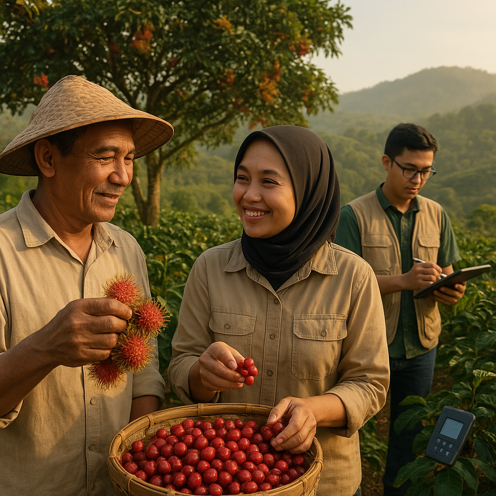 Eksperimen 'Budi Daya Agroforestri Kopi-Rambutan' Tingkatkan Pendapatan dan Serapan Karbon Petani