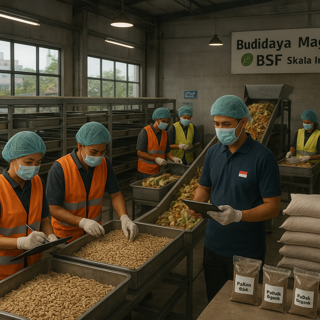 Budidaya Maggot BSF Skala Industri: Konversi Sampah Organik Kota Menjadi Pakan Ternak Bernilai Tinggi