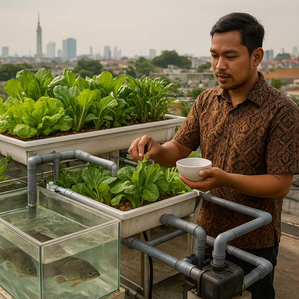 Aquaponik Hemat Air di Surabaya, Solusi Urban Farming di Tengah Krisis Iklim