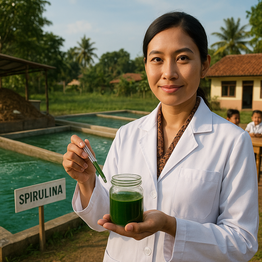Mikroalga Spirulina, Superfood dari Limbah yang Perangi Stunting dan Polusi