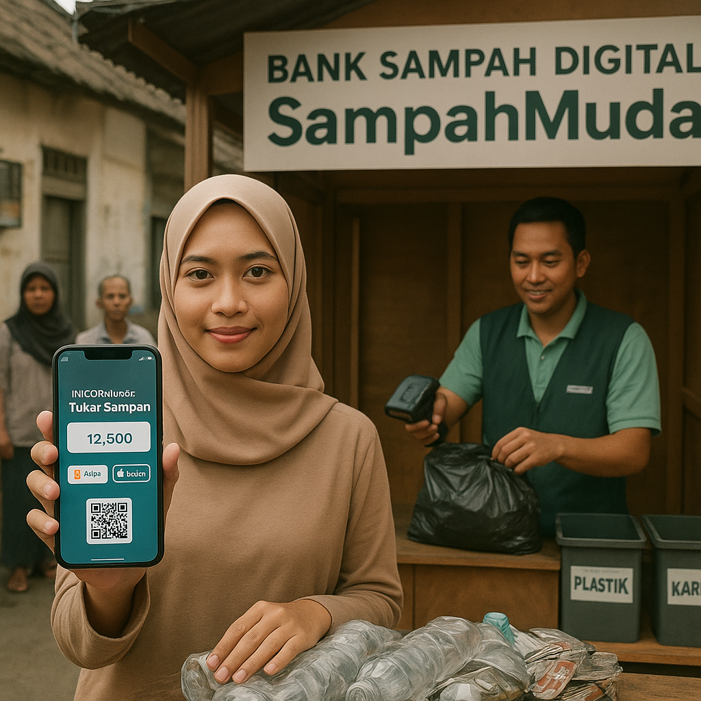 Bank Sampah Digital 'SampahMuda', Ubah Sampah Jadi Pulsa dan Bayar Listrik