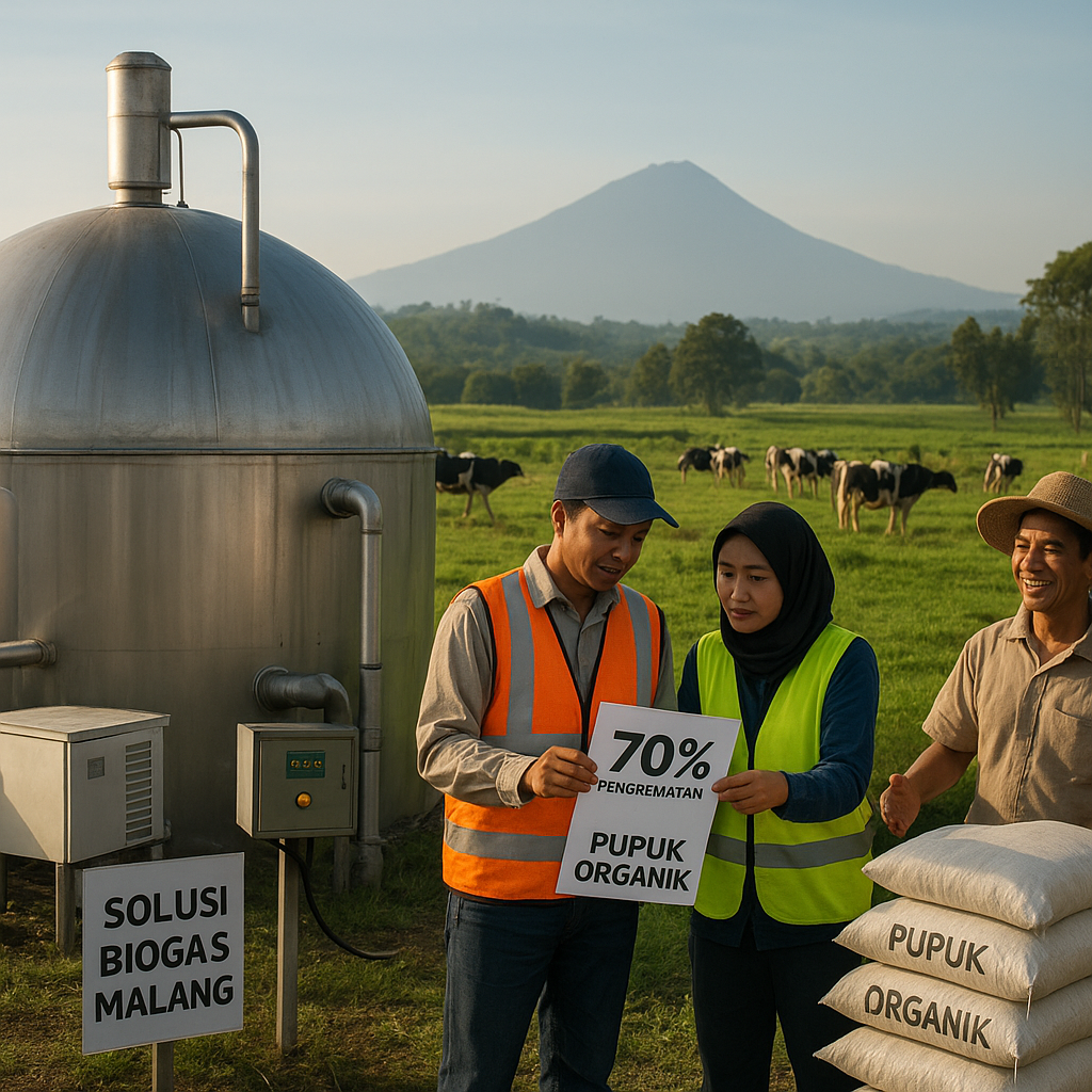 Penghasil Listrik Sekaligus Pengurai Sampah: Teknologi Biogas dari Limbah Peternakan Sapi Perah di Malang