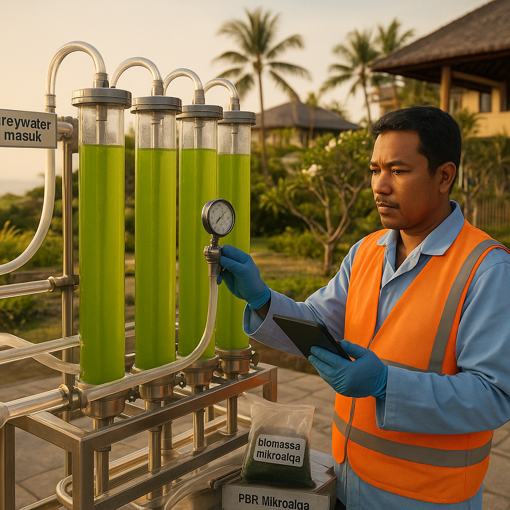 Teknologi 'Microalgae Photobioreactor' di Bali Olah Limbah Air Cucian Jadi Biomassa Bernilai Tinggi