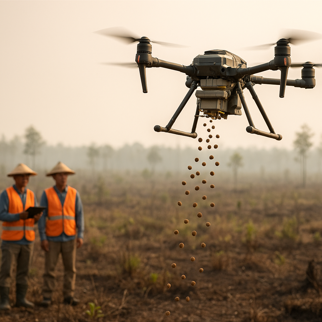Drone Penyebar Benih Ramin: Teknologi Konservasi Hutan Gambut Riau