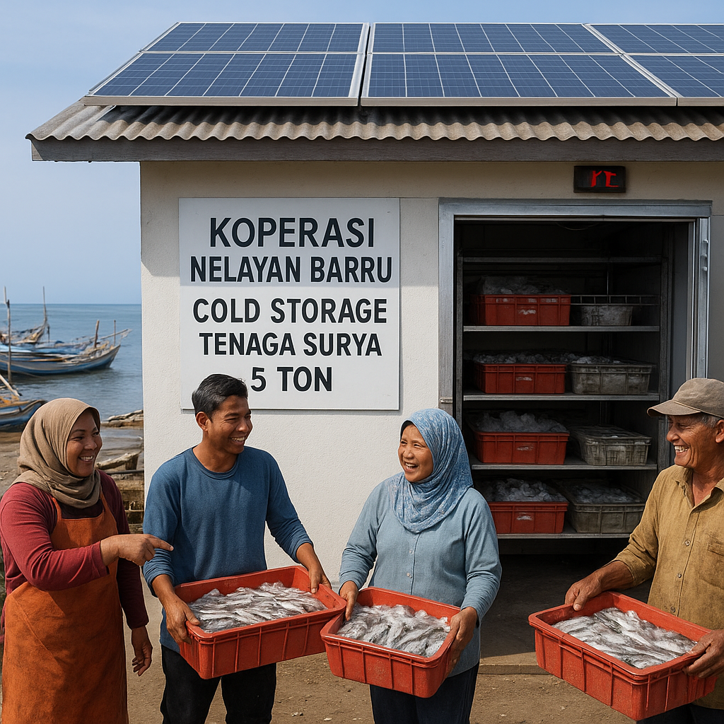 Koperasi Nelayan Sulawesi Selatan Terapkan Cold Storage Tenaga Surya