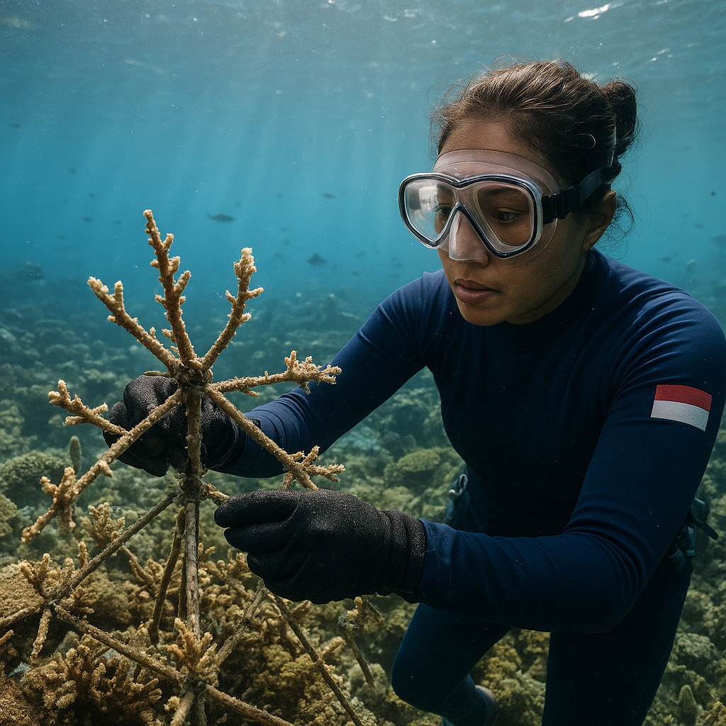 Restorasi Terumbu Karang dengan Teknik 'Coral Spider' di Raja Ampat