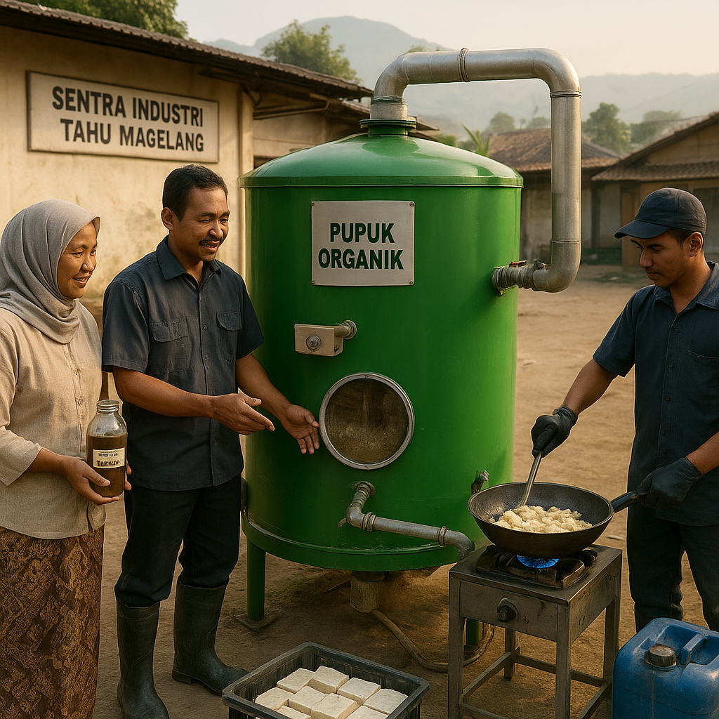 Konversi Limbah Tahu Menjadi Biogas dan Pupuk Cair di Sentra Industri Tahu Magelang