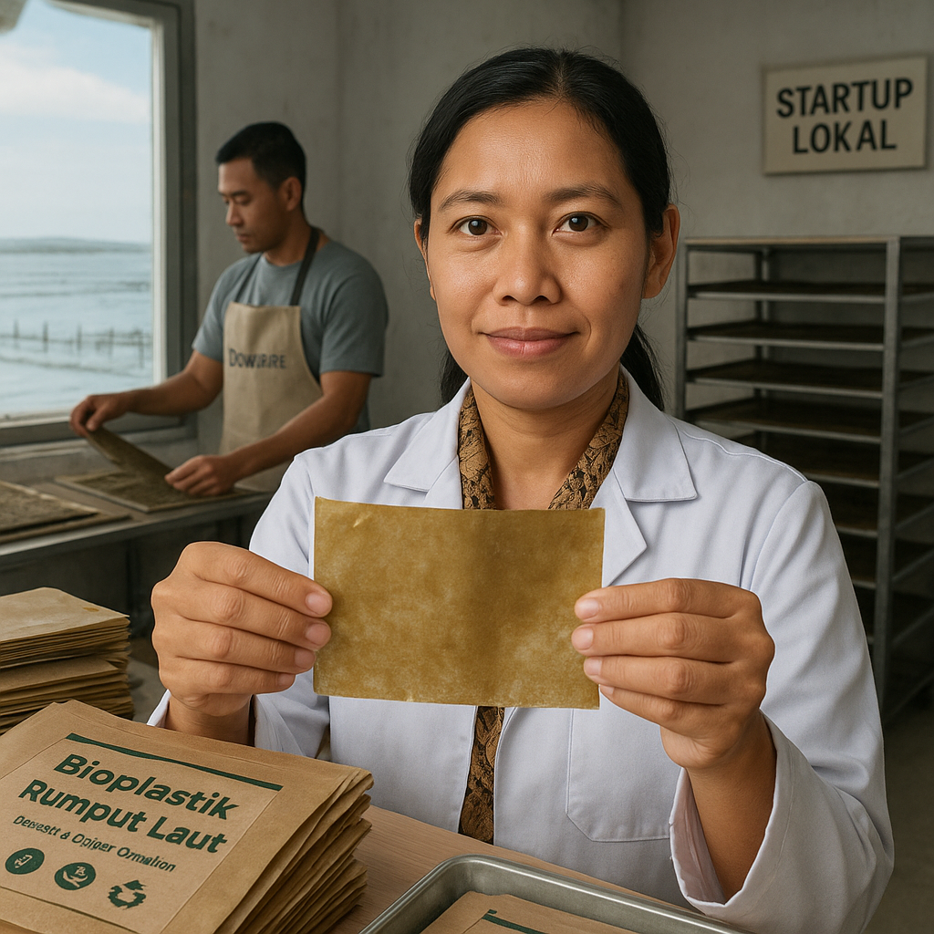 Pemanfaatan Bioplastik dari Rumput Laut oleh Startup Lokal, Kurangi Sampah Plastik Konvensional