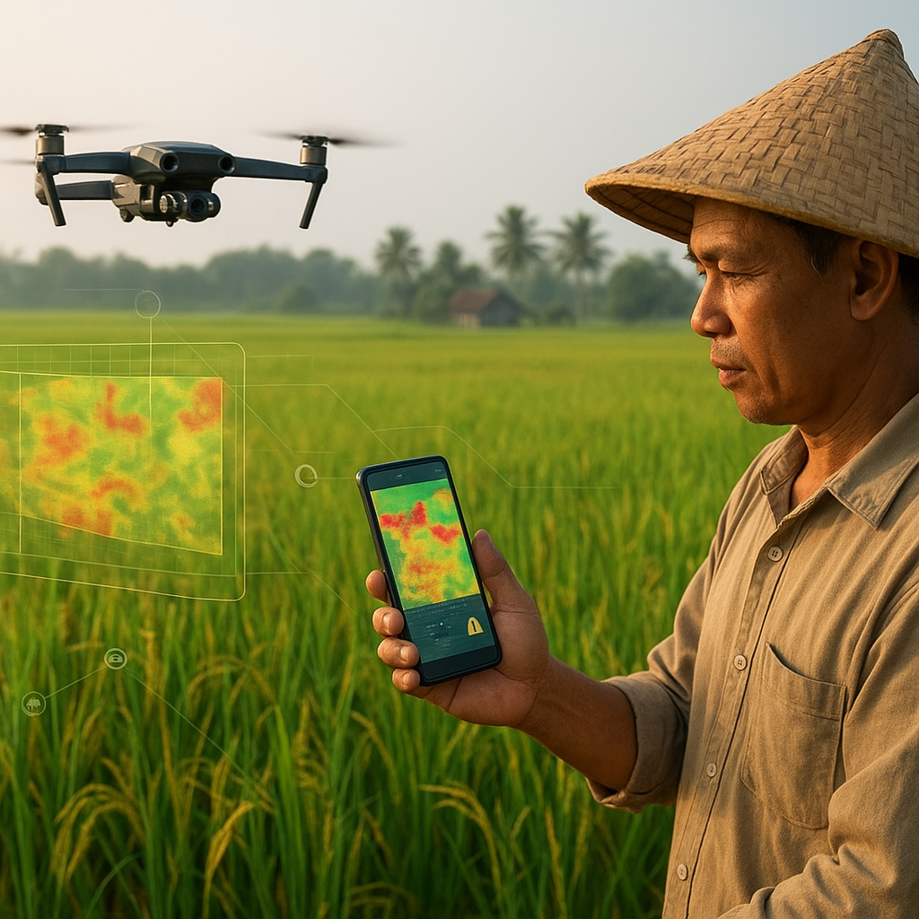 Drone dan AI untuk Deteksi Dini Hama pada Lahan Padi