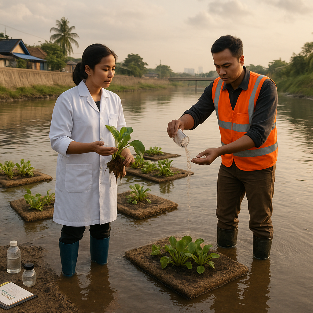 Bioremediasi Menggunakan Tanaman dan Mikroba Bersihkan Sungai Tercemar Limbah
