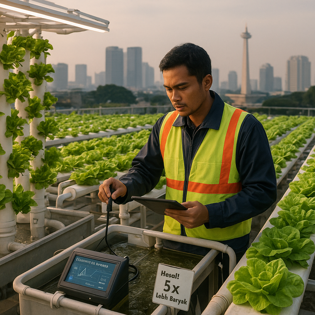 Innovative Hydroponic System in Urban Jakarta Increases Lettuce Yield Fivefold Using AI