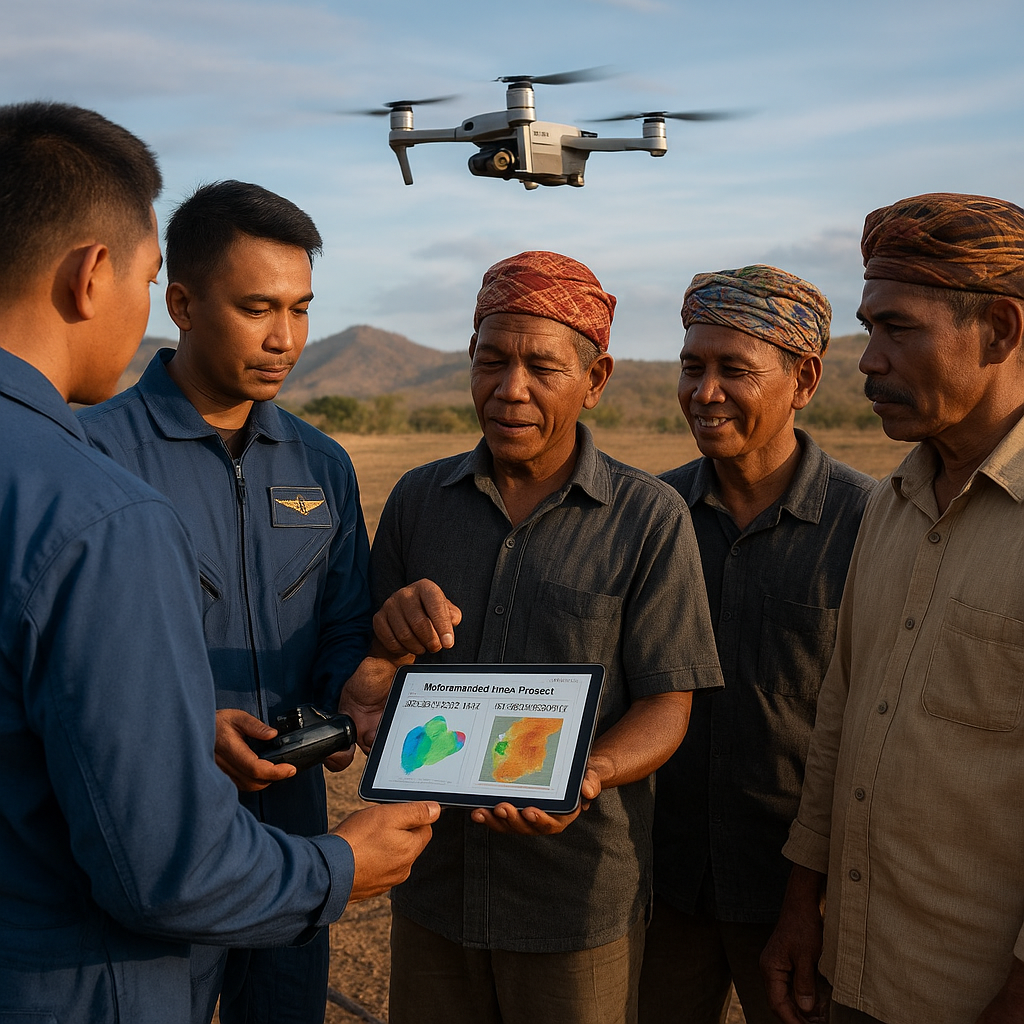 Kolaborasi TNI AU dan Petani di NTT Kembangkan Pertanian Cerdas berbasis Drone dan IoT Atasi Kekeringan