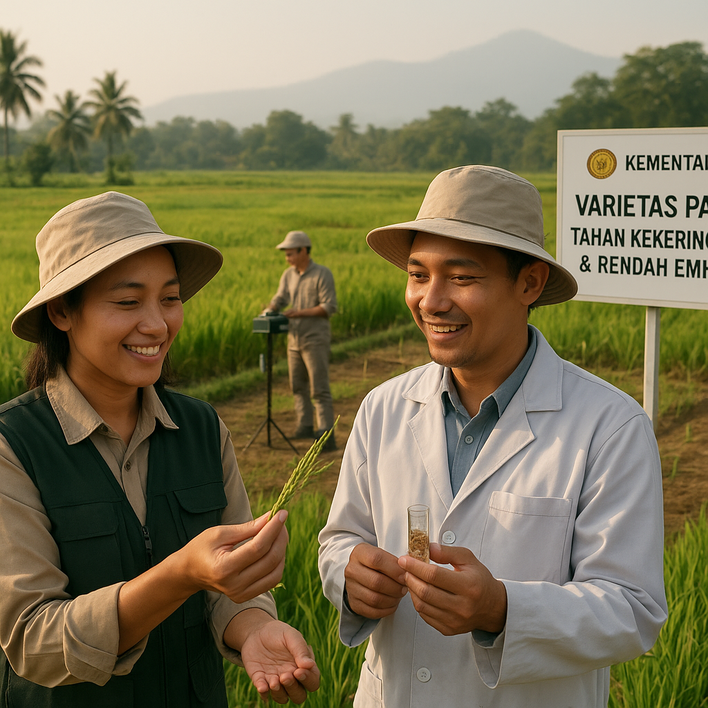 Pengembangan Padi Varietas 'Tahan Kekeringan dan Rendah Emisi' oleh Kementan dan IPB untuk Adaptasi Iklim