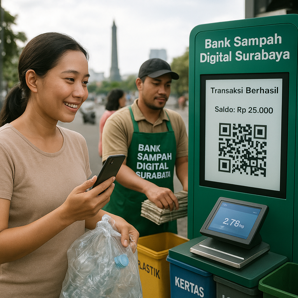 Program 'Bank Sampah Digital' di Surabaya Tingkatkan Partisipasi dan Nilai Ekonomi Daur Ulang Limbah Rumah Tangga