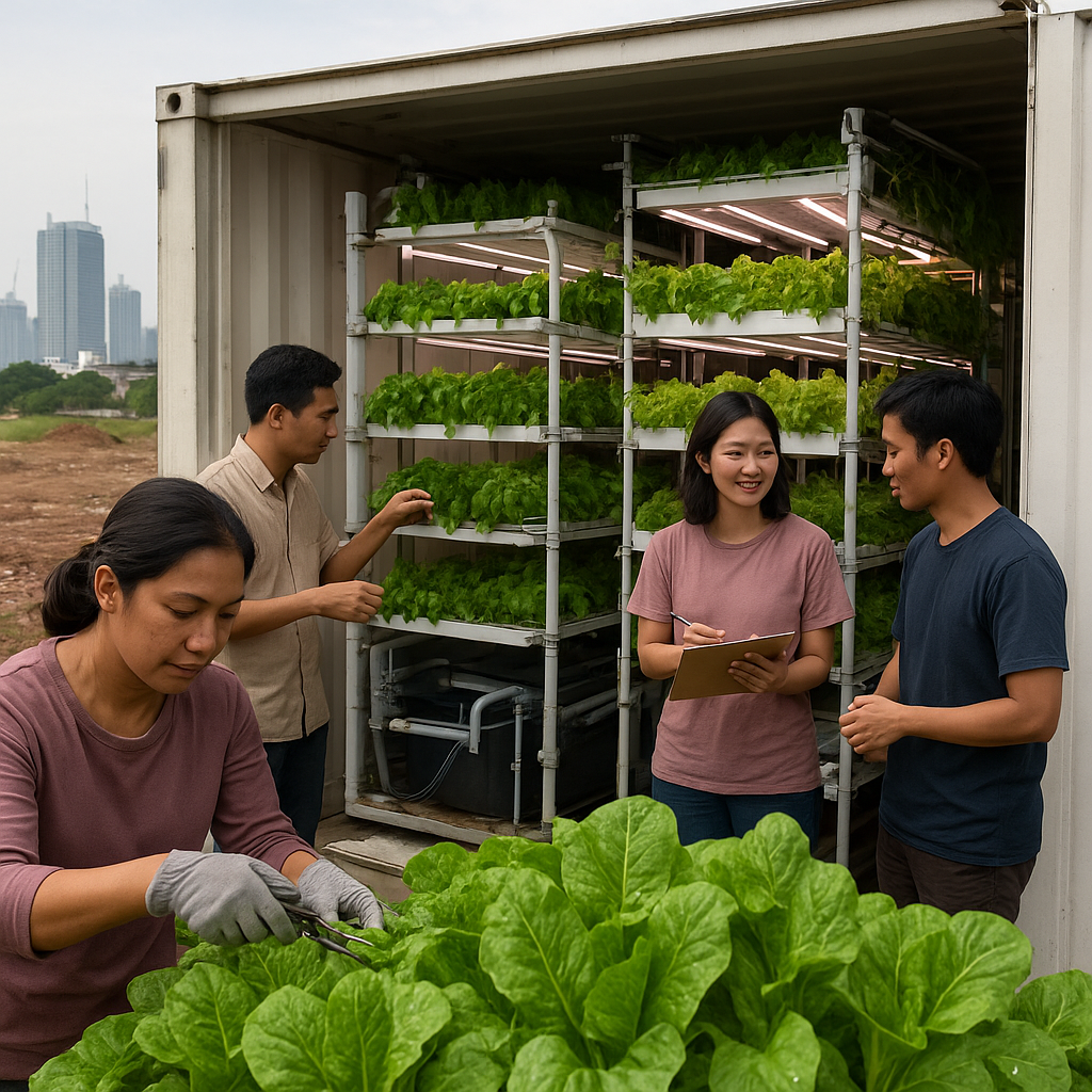 Inisiatif 'Vertical Farming' dalam Kontainer Bekas oleh Komunitas di Lahan Kritis Jakarta