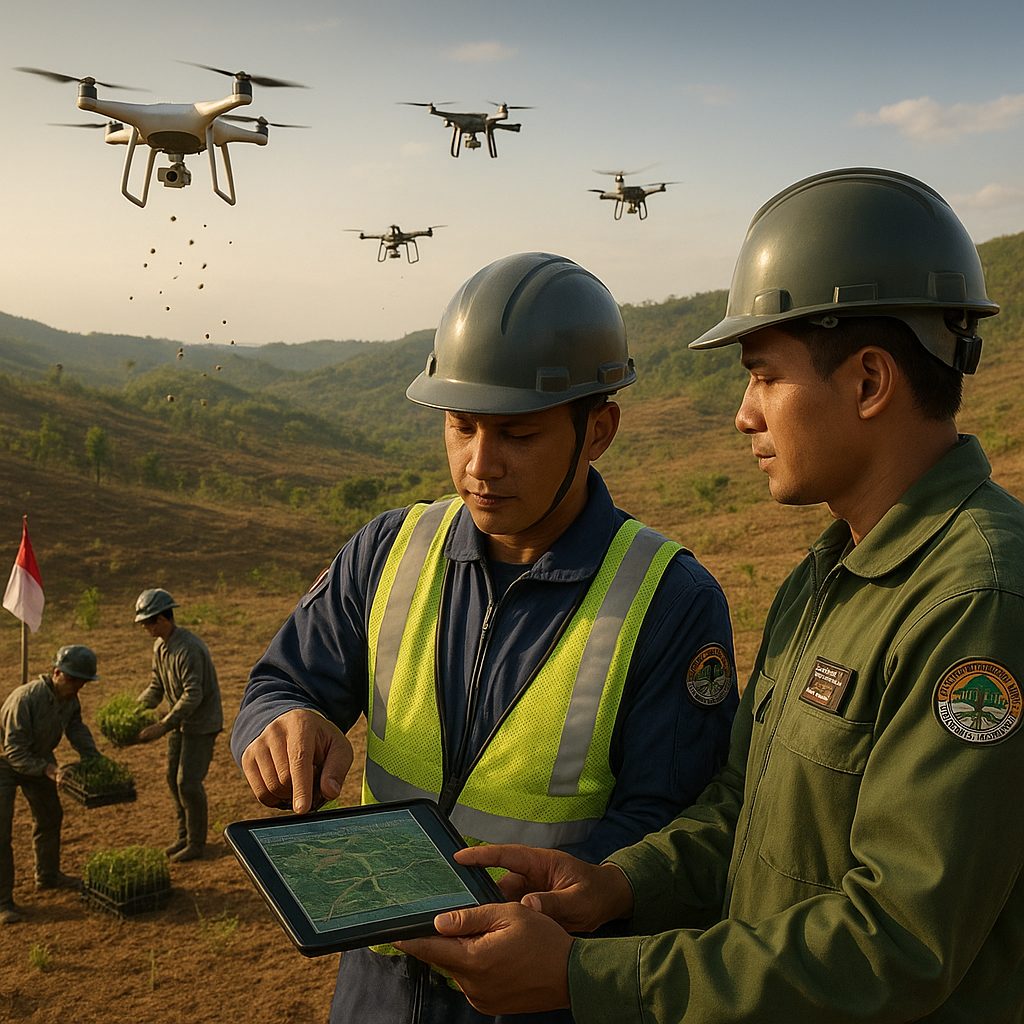 Proyek Reforestasi berbasis UAV: TNI AU & Kementerian LHK Gunakan Drone untuk Penanaman Massal di Area Terdegradasi