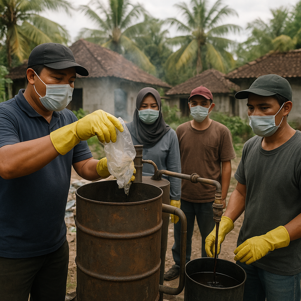 Komunitas di Bali Ubah Sampah Plastik Jadi Bahan Bakar Minyak dengan Teknologi Pirolisis