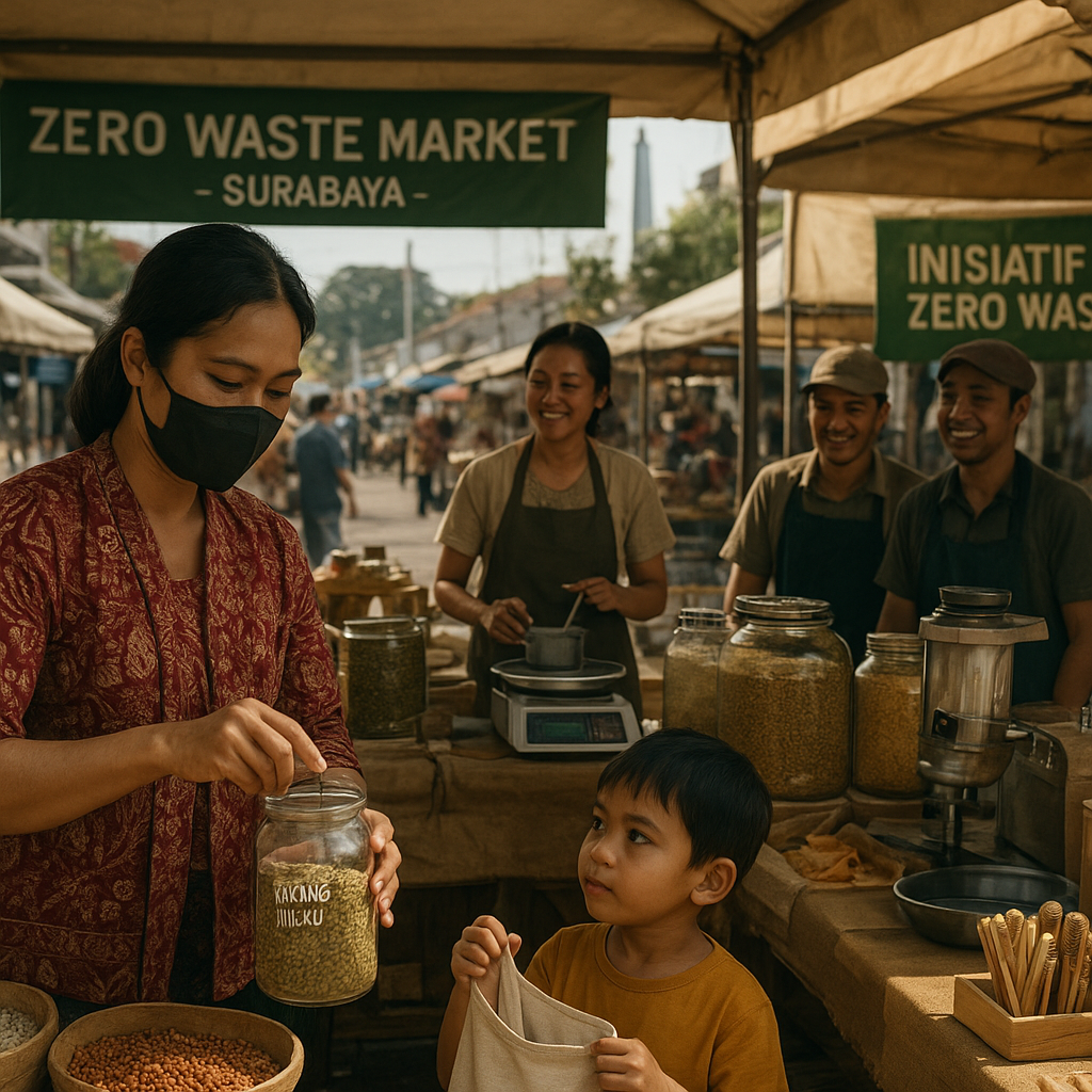 Inisiatif 'Zero Waste Market' di Surabaya Hilangkan Kemasan Sekali Pakai