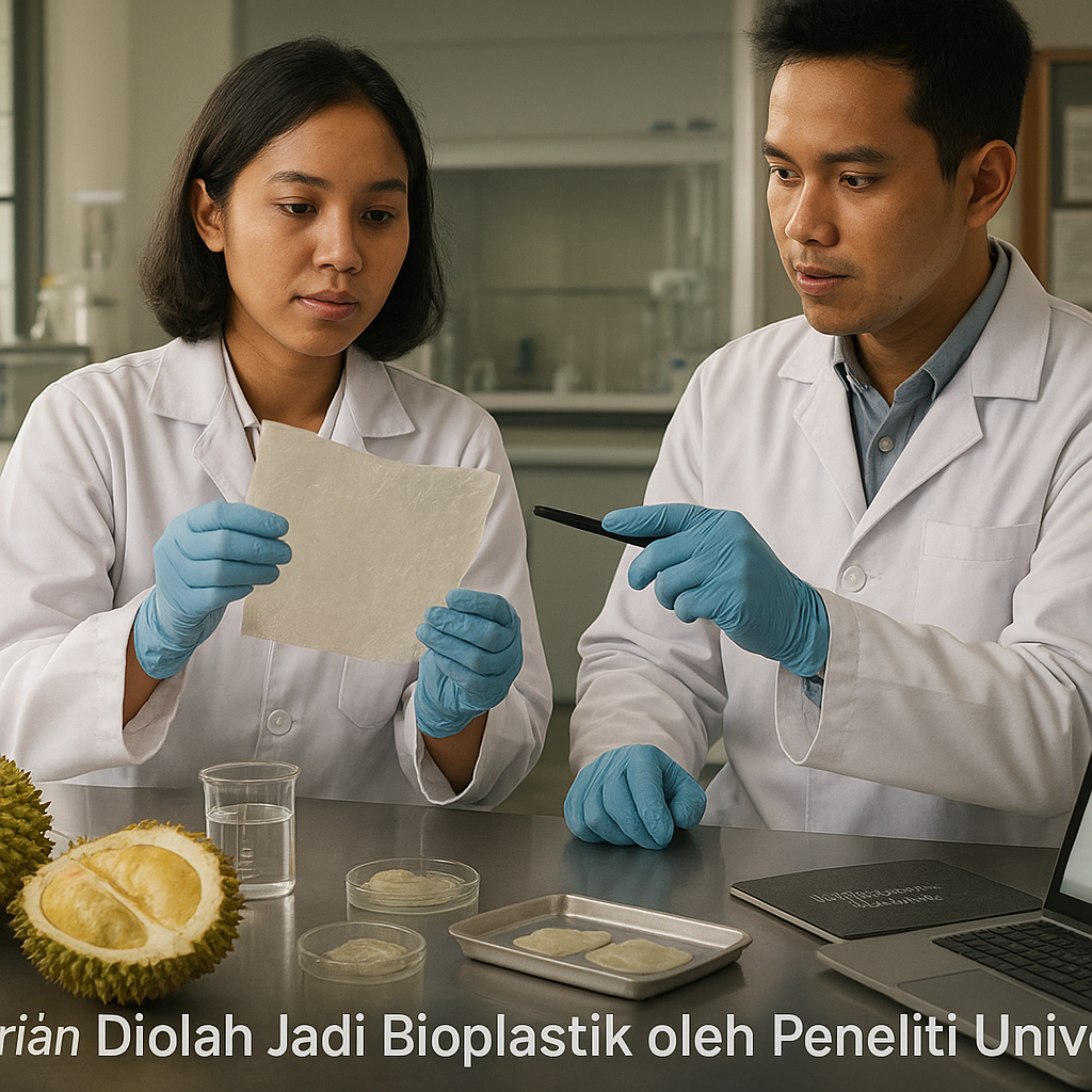 Kulit Durian Diolah Jadi Bioplastik oleh Peneliti Universitas Brawijaya