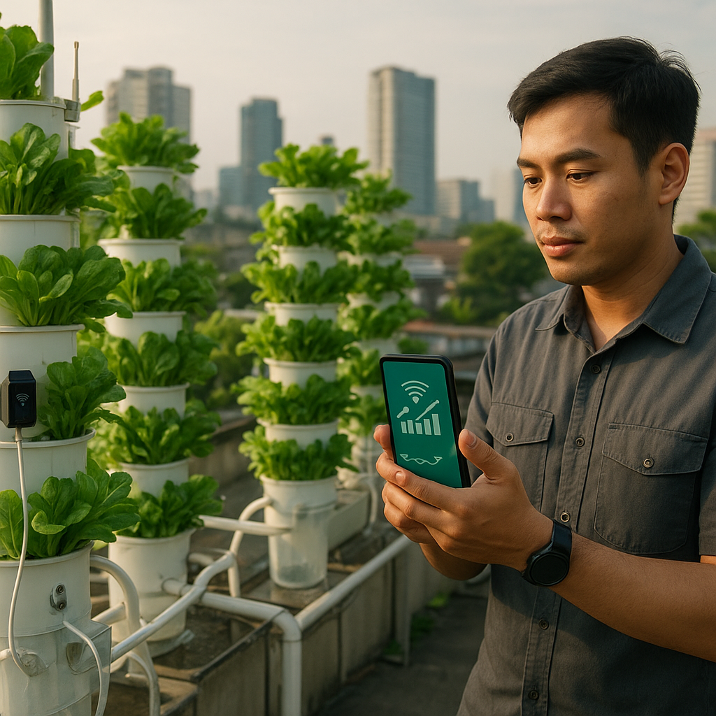 Teknologi Hidroponik Vertikal Berbasis IoT Tingkatkan Produksi Sayur di Lahan Terbatas Perkotaan
