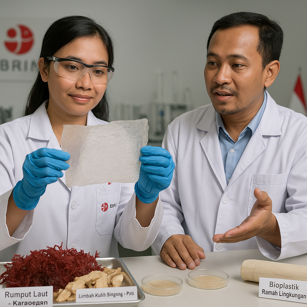 Peneliti BRIN Kembangkan Bioplastik dari Rumput Laut dan Limbah Singkong, Ramah Lingkungan