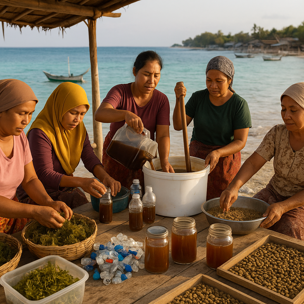 Perempuan Wakatobi Ubah Rumput Laut dan Sampah Plastik Jadi Eco-Enzyme dan Pakan Ternak