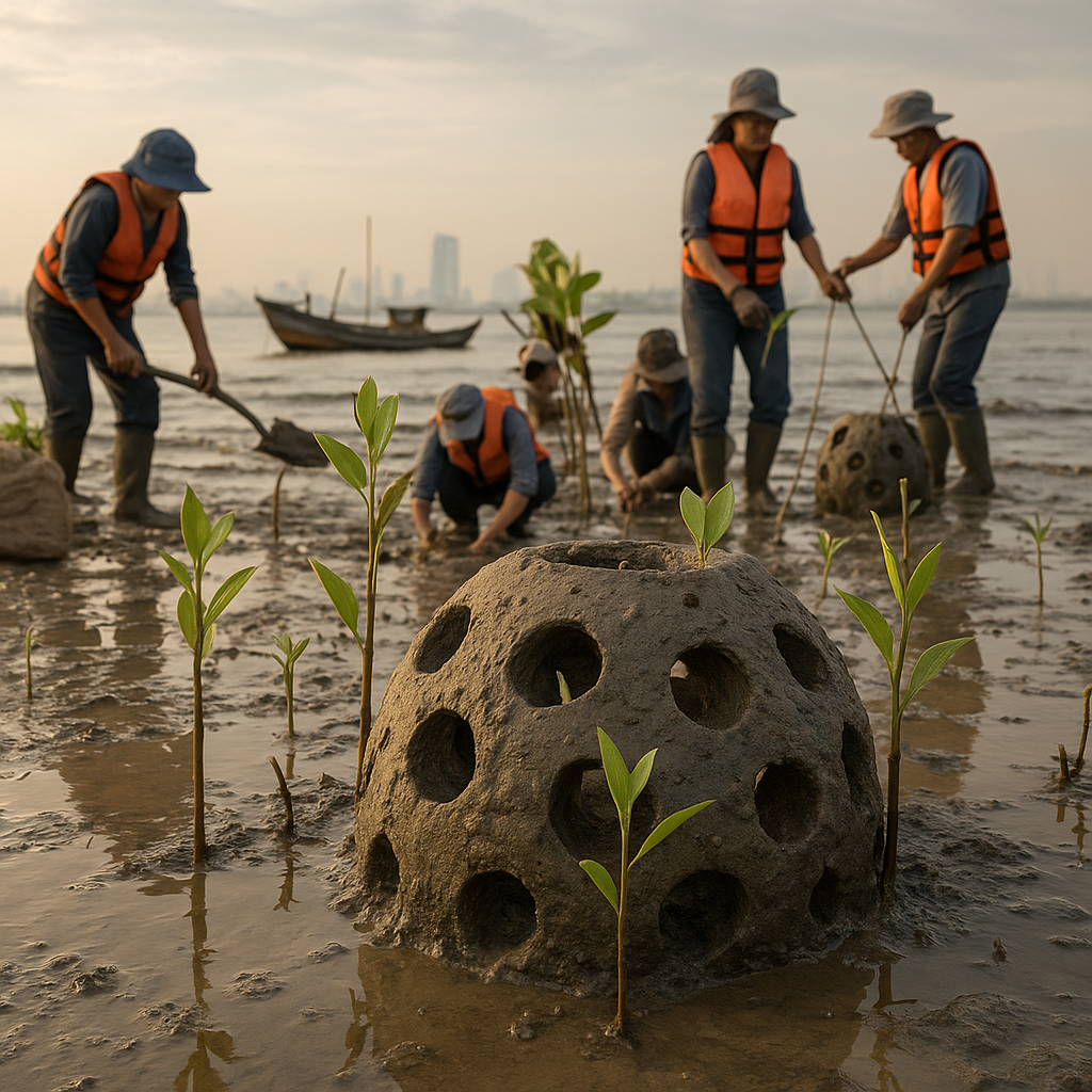 Restorasi Mangrove dengan Teknik 'Coral Reef-Style' di Teluk Jakarta