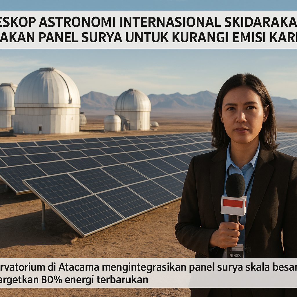 Teleskop Astronomi Internasional Skidarakan Gunakan Panel Surya untuk Kurangi Emisi Karbon