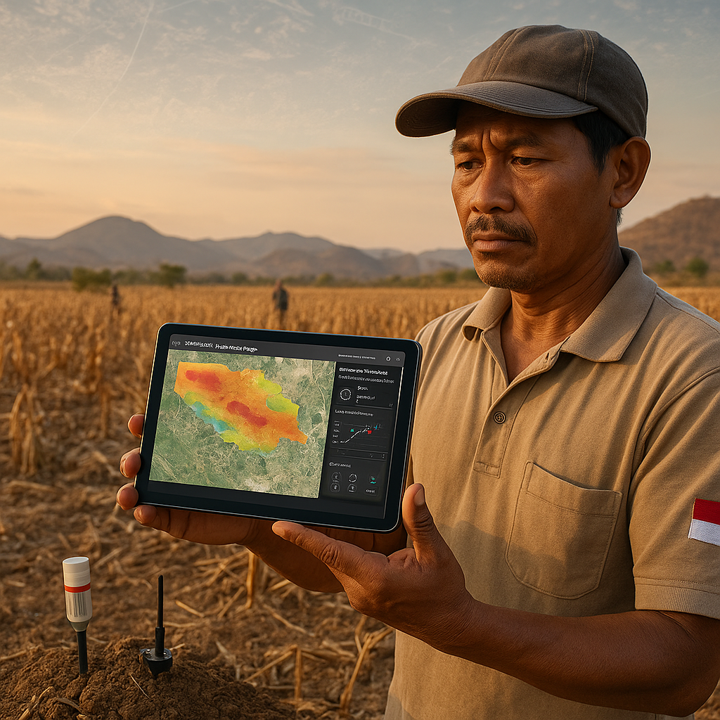 Sistem Peringatan Dini Kekeringan untuk Petani Berbasis Satelit dan IoT Diluncurkan di NTT