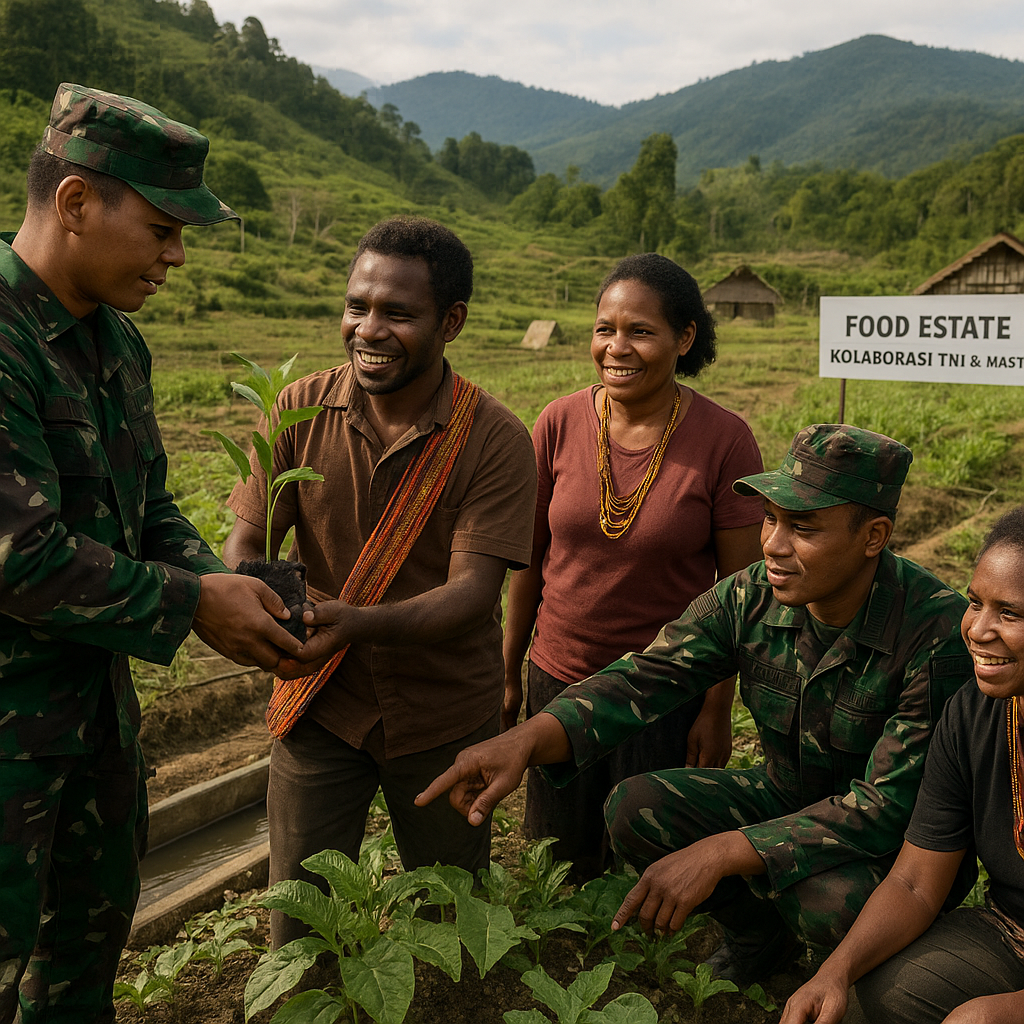 TNI AD Kembangkan 'Food Estate' Berbasis Kearifan Lokal dan Teknologi di Papua