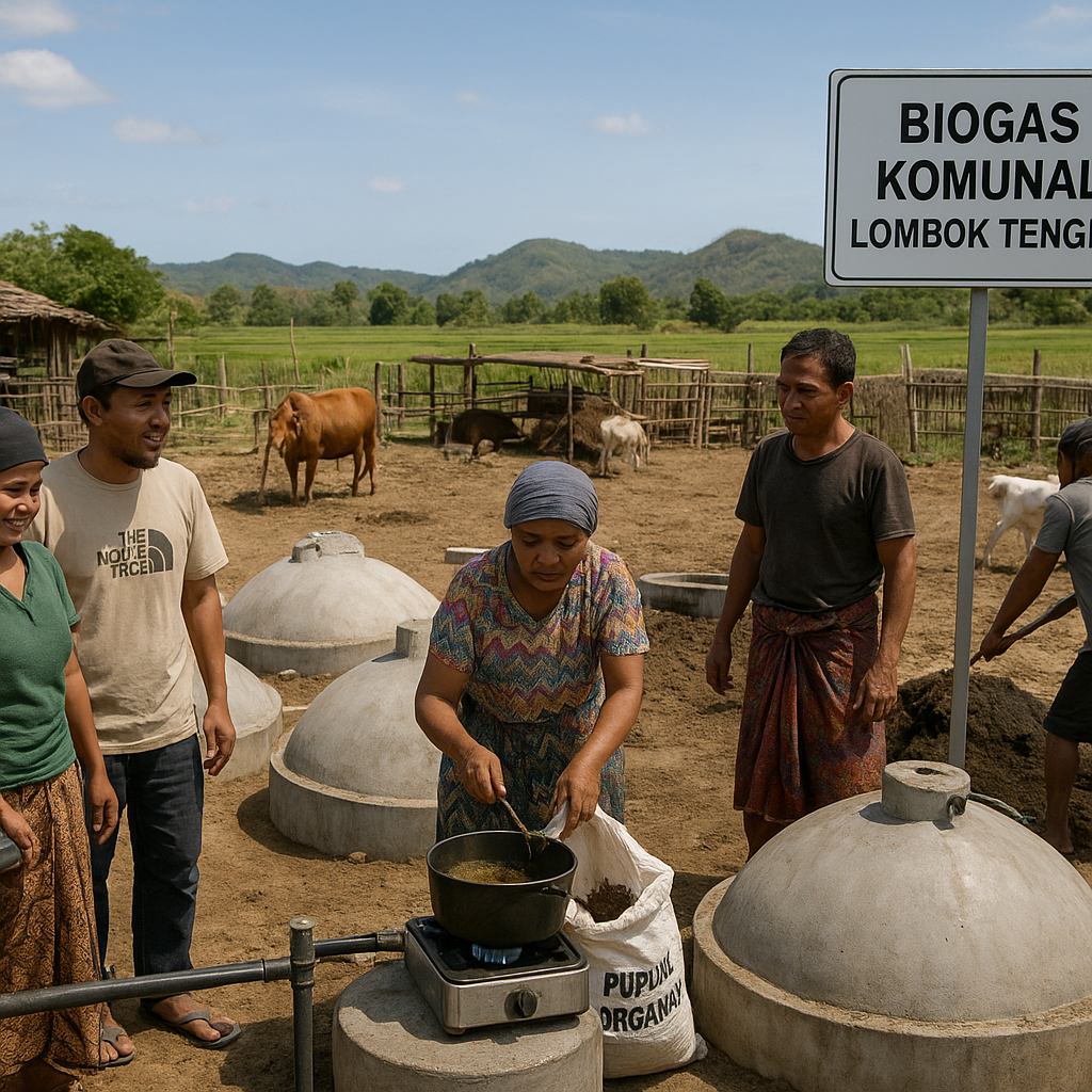 Pengembangan Biogas dari Limbah Peternakan Skala Komunal di Lombok Tengah