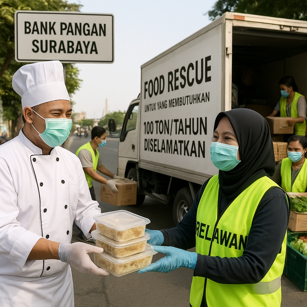 Inisiatif 'Food Rescue' di Surabaya Selamatkan 100 Ton Makanan Berlebih untuk Disalurkan ke yang Membutuhkan