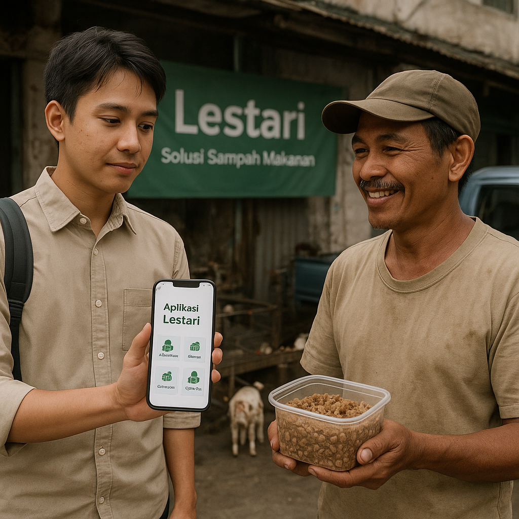 Aplikasi Lestari: Startup Medan Ubah Sampah Makanan Jadi Pakan Ternak Lewat Platform Digital