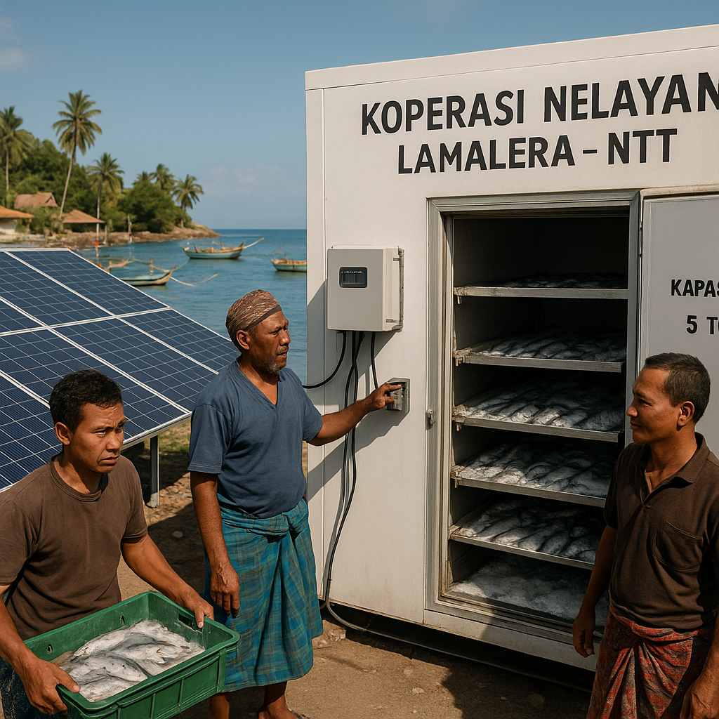 Koperasi Nelayan Lamalera NTT Manfaatkan Tenaga Surya untuk Dinginkan Ikan dan Kurangi Ketergantungan BBM